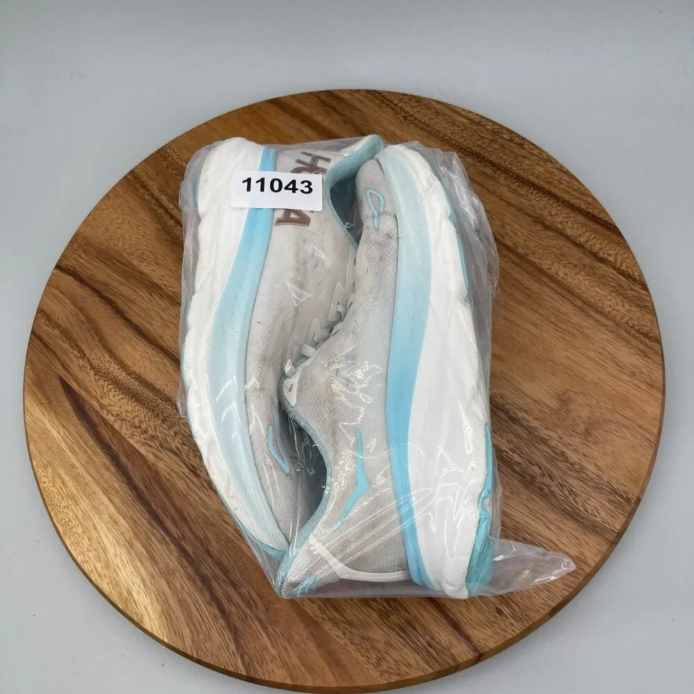 Hoka One One Clifton 9 Shoes Womens Size 9.5 B White Running Comfort Walking